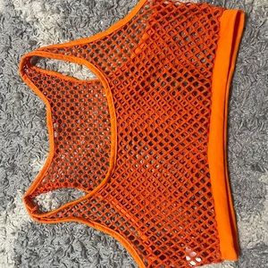 2 piece orange over cover up